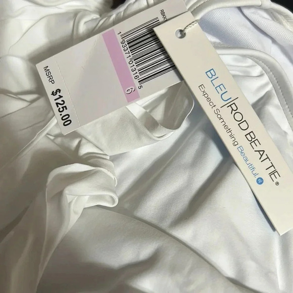 Bleu Rod Beattie White Ruched One Piece Swimsuit - Picture 14 of 15